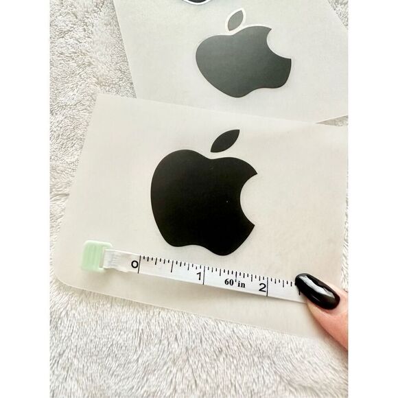 Set of three black apple stickers ￼ - Picture 4 of 4